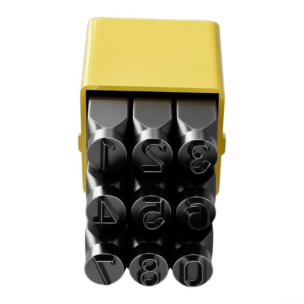 Zestaw stalowych znaczków numerycznych 0-8 6 mm metalowe matryce