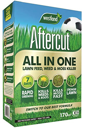 Aftercut All-in-One Lawn Feed, Weed and Moss Killer, 170 sq m, 5.44 kg