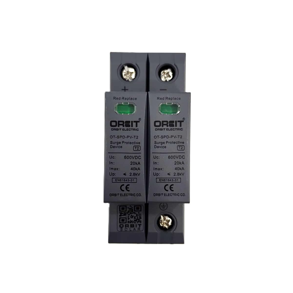 Orbit DC Surge Protection Device (SPD) 2 Pole 600VDC | Replaceable Cartridge | Fast Response Surge Protector for Solar Distribution Panel, Inverter & Electrical Systems-image-14