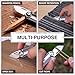 FLISSA Keychain Knife, 6-in-1 EDC Keychain Multitool, Mini Multitool Knife & Safety Lock Design, Small Pocket Knife for Outdoor, Camping, Hiking, or Christmas Gifts for Men