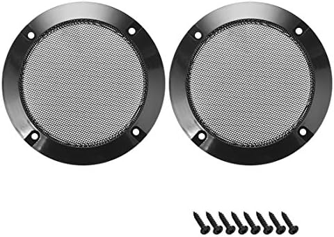 uxcell 2pcs 2" Speaker Grill Mesh Decorative Circle Woofer Guard Protector Cover Parts Black