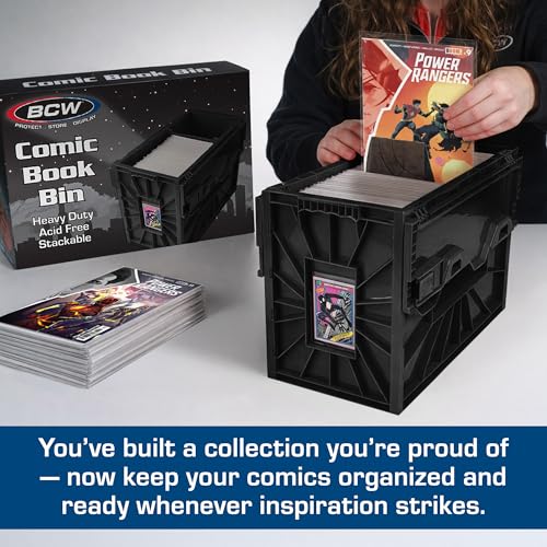 BCW Comic Book Bin - Short - Black