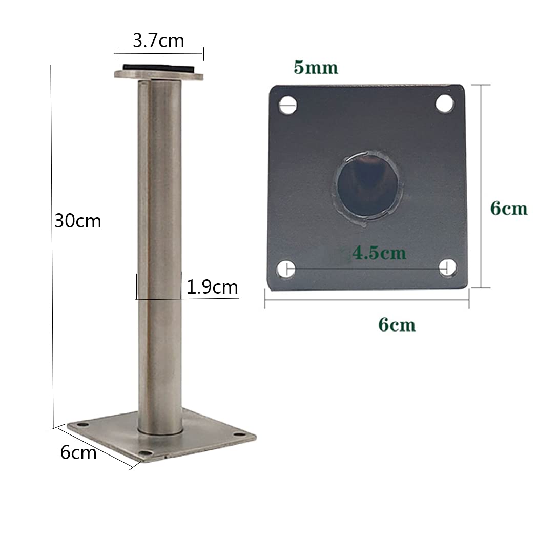 Gambe per mobili, Piedini regolabili for mobili, gambe for divani, for armadi in acciaio inox, for tavoli, piedini for, for e scrivanie in metallo, argento, 4 pezzi(30cm)