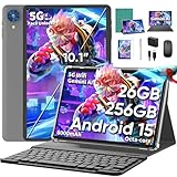 10 Inch Tablet, 2026 Android 15 Tablet with Keyboard, 26GB+256GB+2TB Expand, Tablets PC with Gemini AI, Octa-Core, 8000mAh, 5G WiFi, Widevine L1, GMS, 2 in 1 Tablets with Case, Mouse, Stylus (Green)