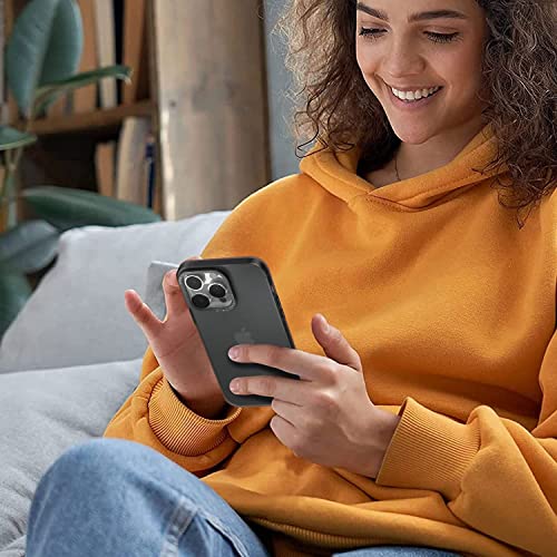 Image of eller sante SAN Pedro Frosted for iPhone 14 Pro Case Cover, 6 Feet Drop Protection, Shockproof, Scratch Resistant, Slim, Thin, Compatible with iPhone 14 Pro Back Cover - Black