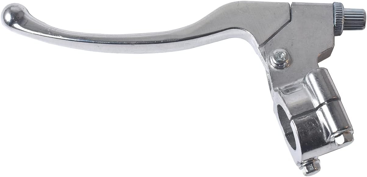 Silver Left Brake Handle Clutch Lever Perch for 98cc 196cc 6.5HP 5.5hp Coleman CT200U BT200X Trail 200 CC100X CT100U Baja Motovox Mini Bike Motorsports SSR125 CRF XR 70 80 XR200 Yamaha Pit Dirt Bike