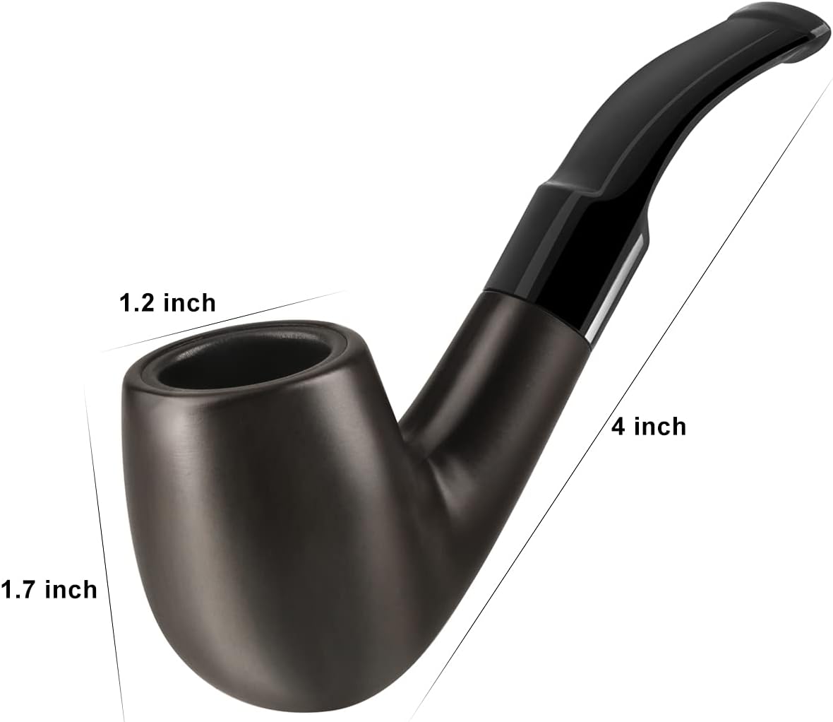 Scotte Flat Bottom Tobacco Pipe/Does not Require a Screen Smoking Pipe-Brown 4.9inch