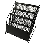 LATINDAY Prospekthalter Prospektständer Zeitungsständer Literaturhalter Anzeige Schrägsteller, Buchständer, black-22.7x23x24.8cm