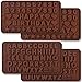 Newk Stampi in silicone per cioccolatini con lettere e numeri, 4 confezioni di stampi in silicone per decorazioni per torte di compleanno