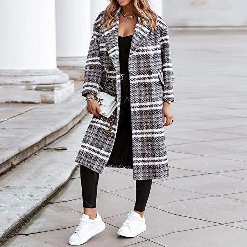 Women Fleece Jacket, Long Winter Coat Coats For Black Coat Dressy Women's Autumn And Casual Thickening Warm Long-Sleeved Mid-Length Coat Women's Hooded Puffer Jacket 32 Degrees (L, Gray) #TOP2