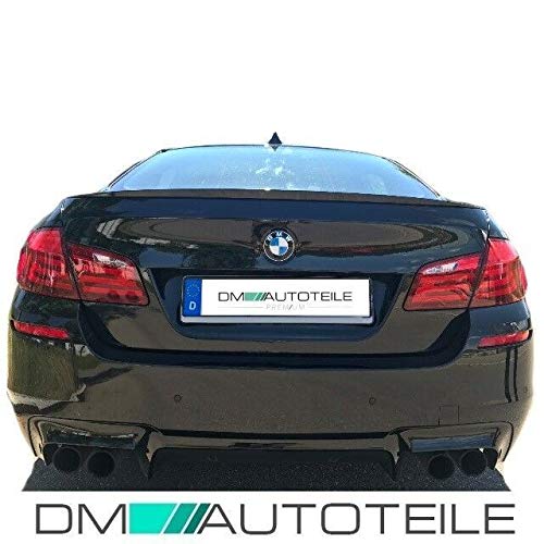 DM Autoteile Umbau Heckdiffusor 4 Rohr Duplex Schwarz Matt passt für 5er F10 F11 außer M5