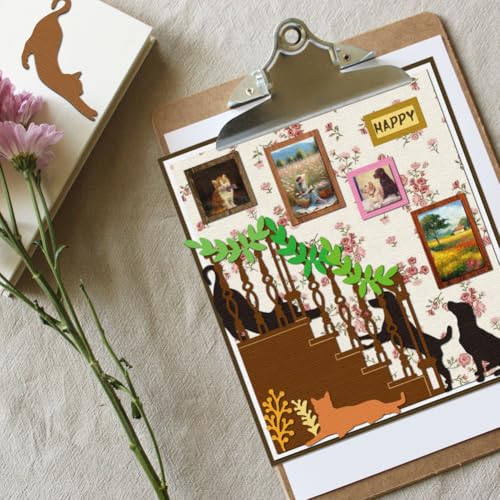 BENECREAT Pet Stairs Die Cuts for Card Making Dog and Cat Carbon Steel Template Metal Cutting Dies for DIY Scrapbooking Album Craft Home Decor - Image 4