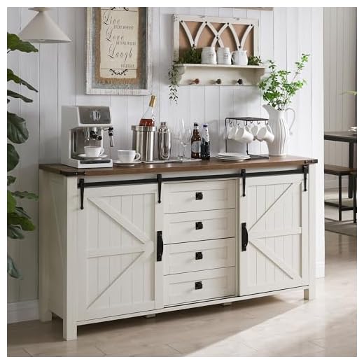 T4TREAM Farmhouse Sideboard Buffet Cabinet