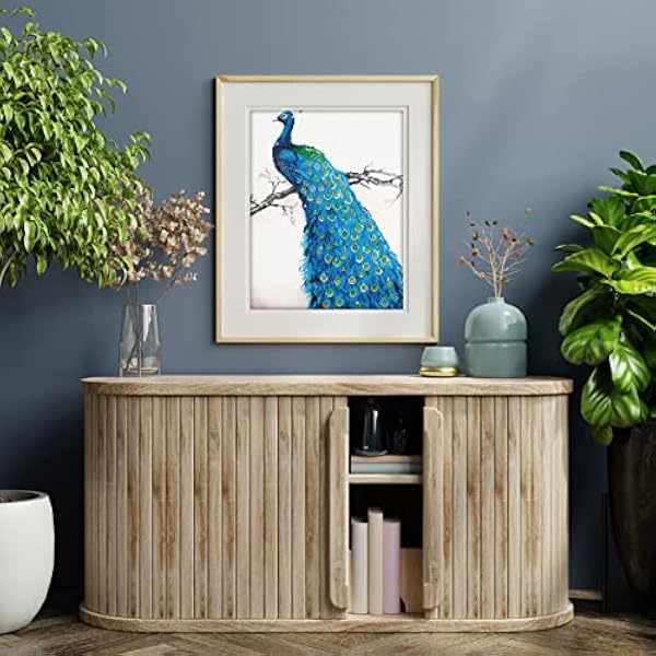 Diamond Dotz (DD13.012) - Kit per lavori artistici, motivo pavone blu, 60 x 84 cm