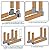 Amagabeli Set of 4 Pack Outdoor Firewood Log Storage Rack Bracket Kit Fireplace Wood Storage Holder Adjustable Length Log Stacking Stand Holder for Wood Burning Fire Pits Black