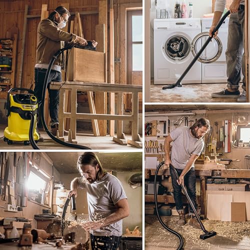 Image of KARCHER Shop Vacuum WD 5 P, 6.6 Gal, 6.0 Peak HP, 33 ft Reach, Wet Dry Vacuum Cleaner, Heavy Duty, Blower Function, Crevice Tool, Floor Nozzle, Great for DIY Projects and Workshops