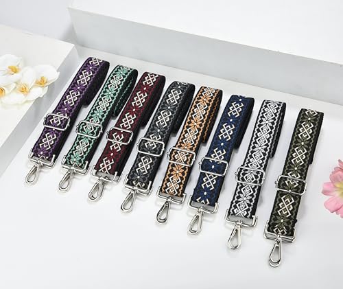 Image of Crossbody Straps for Purses Silver Hardware Purse Strap Wide Shoulder Strap Adjustable Replacement