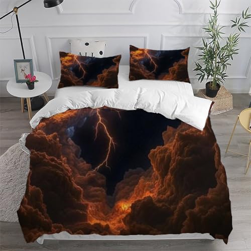 Housse de couette Super King 260x220cm Lightning Bedding Microfibre Le Cloud avec 2 taies