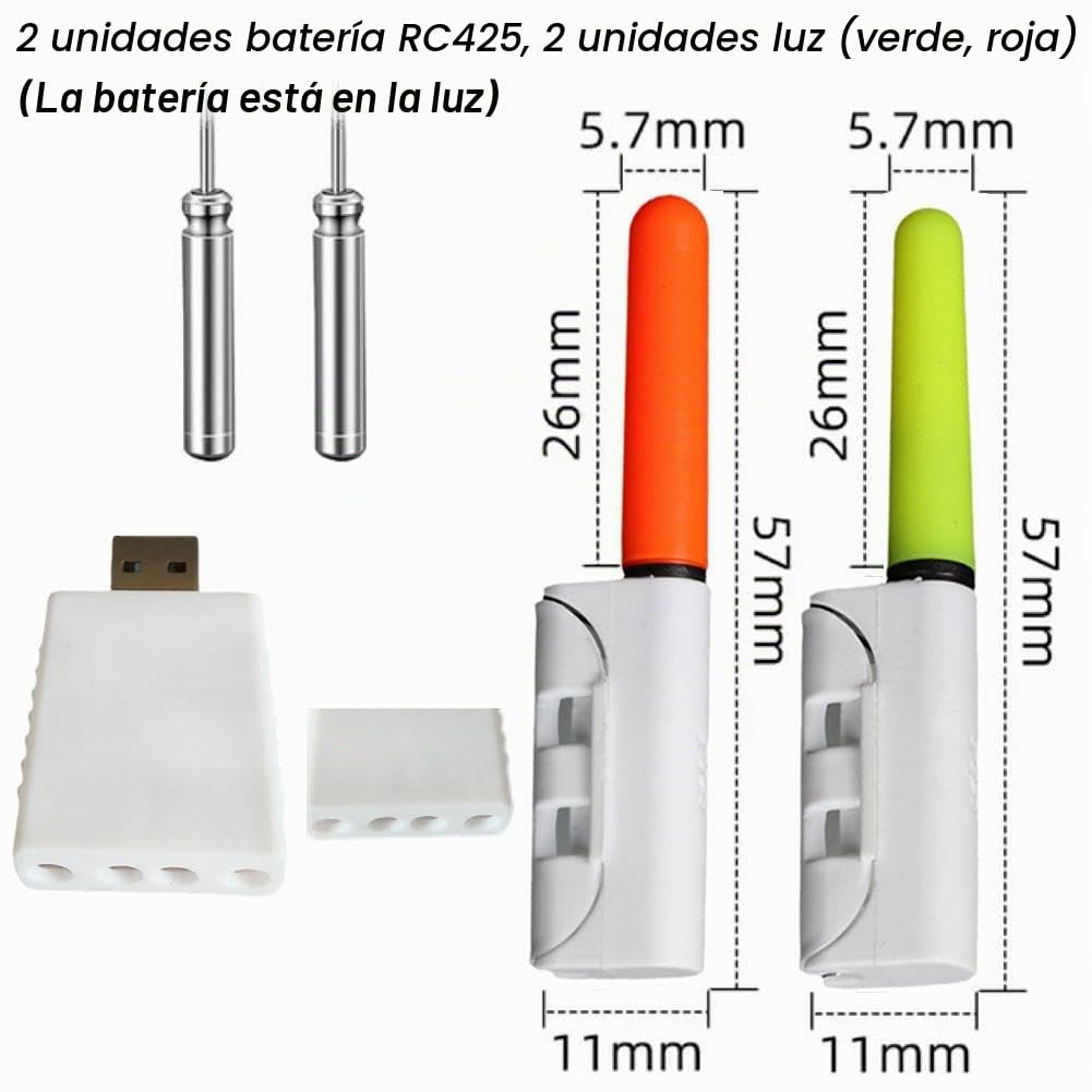 5 luces LED nocturnas para caña de pescar, luz luminosa, luces de punta de caña para pesca nocturna, luz de caña de pescar nocturna y alarma de mordida, punta de caña de pescar brillante,
