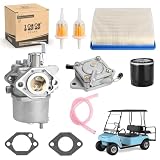 10L0L Golf Cart FE290 Carburetor Fuel Pump Kit Tune Up Kit for Club Car DS Precedent Turf Carryall Gas Model 1998-UP Air Oil Fuel Filter OEM# 101805601 101905601 1016438 1016439 1016440 1016441