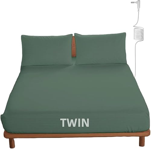 Miniatura 7 de Grounding - Sábana bajera ajustable con cable de conexión a tierra de 15 pies, tamaño individual, 5% fibra plateada y 95% fibra de algodón, sábana