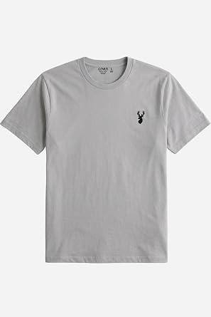 Erkek Siyah Ti rt%100 Pamuk S prem Basic Ti rt Bisiklet Yaka Nak l  T-shirt ERKEK-NAKI LI D z, Regular