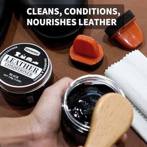WERNMIND Black Shoe Polish Kit Leather Conditioner Boots Shoe Shine Cream by WERNMIND - Image 2