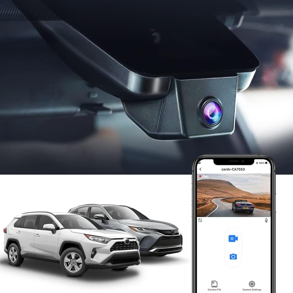 Fitcamx 4K Dash Cam Suitable for Mazda CX-3 & CX-5 2014-2017 (Has Sunroof), OEM Factory Look, UHD 2160P Video, Built-in WiFi & APP, Loop Recording, Parking Sensor, Easy to Install, 64GB