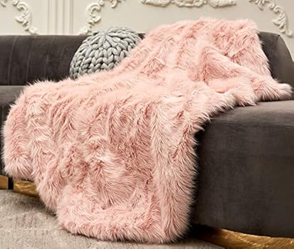 blush pink throw
