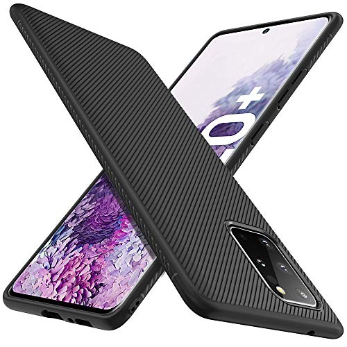 GESMA for Samsung Galaxy S20 Plus/S20+ Case, Scratch Resistant & Anti Slip Grippy Soft TPU Case for Samsung Galaxy S20 Plus 5G Phone 6.7-inch (Black)