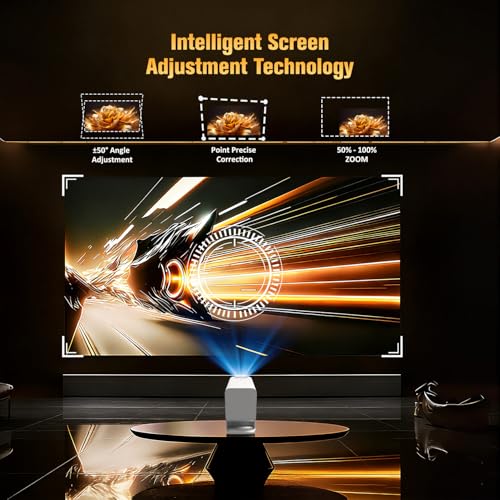 Image of Mini Projector with WiFi and Bluetooth, 4K Supported Projector
