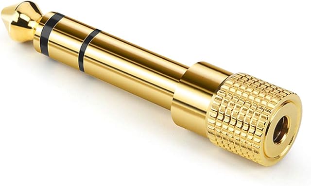 Headphone Jack Converter 6.35mm to 3.5mm Adapter, Mellbree 1/4 Inch Male to 1/8 Inch Female Jack Headphone Audio Stereo Jack Plug Adaptor Converter Gold for Digital Piano, Keyboard etc