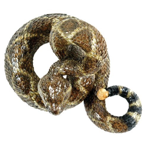 Michael Carr Designs Western Diamondback Rattlesnake L - Outdoor Snake Figurine For Gardens, Patios And Lawns (80057),Brown #TOP2