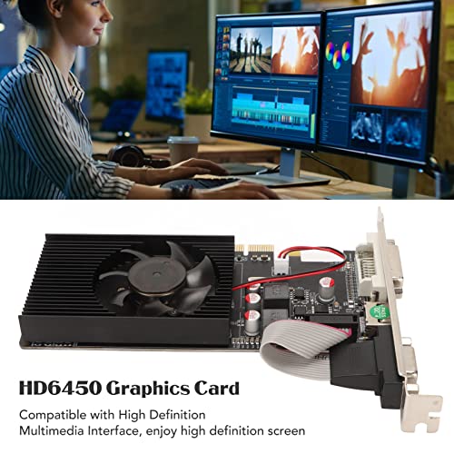HD6450 Graphics Card, 64bit 3600MHz 2GB DDR3 Graphics Card, 4K Video Card Upgrade Computer Accessories HDML/DP/DVI, for Desktop - Image 4
