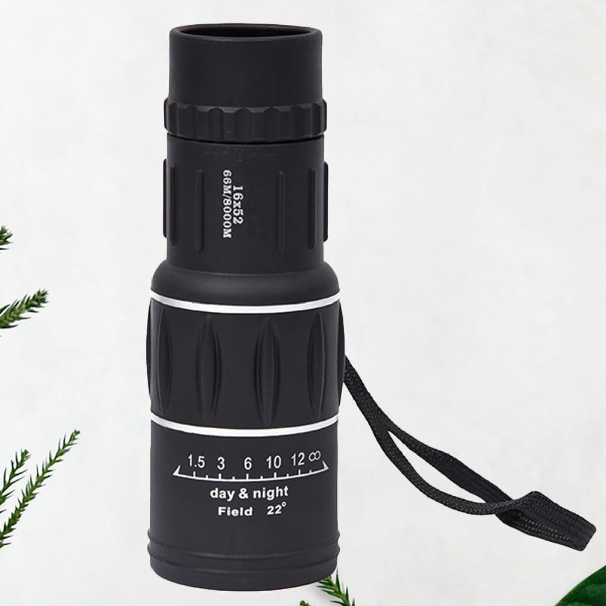 BESPORTBLE Portable Monocular Telescope Outdoor Single-Tube Mobile Zoom with Precise Wheel Focus for Hiking Bird Watching and Nature Trips Black