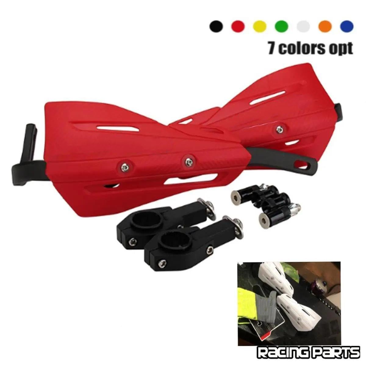 Paramani 22 28 Mm Protezione Mano Paramani Per EXC SXF KLX KXF YZF WRF Dirt Bike Enduro Moto Manubrio Moto Paramani Manubrio(Red 2)