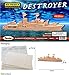 Puzzled 3D Puzzle Destroyer Warship Wood Craft Construction Kit Fun & Educational DIY Wooden Toy Assemble Model Unfinished Craft Hobby Navy Ship Puzzle to Build & Paint for Decoration 106pcs Pack
