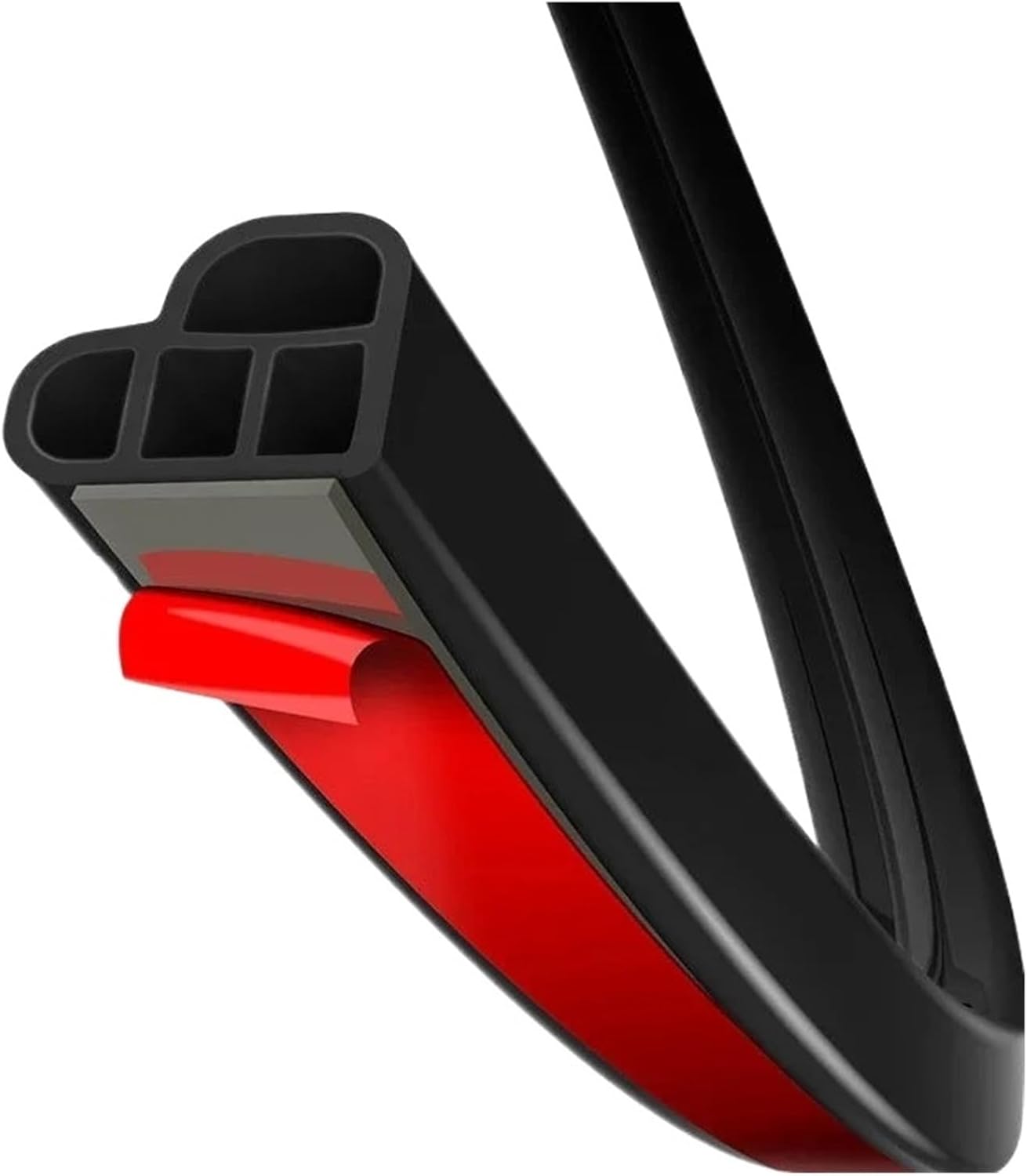 Universal Car Door Seal Strip Auto Rubber Weatherstripping Gasket Noise Insulation Exterior Interior Weather Seal Strip for Auto(5 Meters)