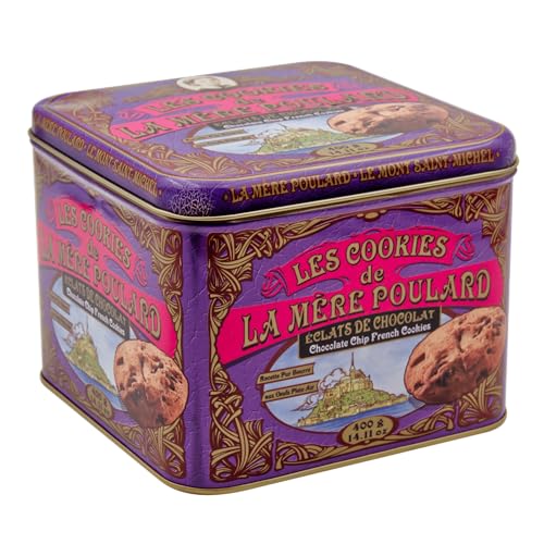 La Mère Poulard, galletas tipo cookies de mantequilla y chips de chocolate - Lata de 400g