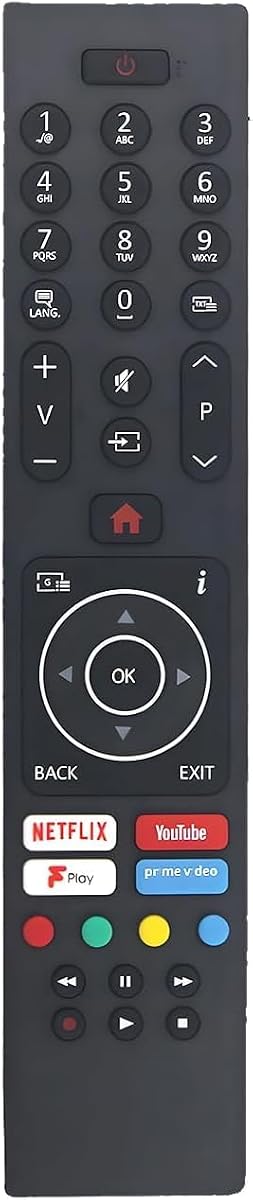 Replacement Smart TV Remote Control for Luxor, Bush, Digihome & Finlux – No Programming Needed – RC43137P