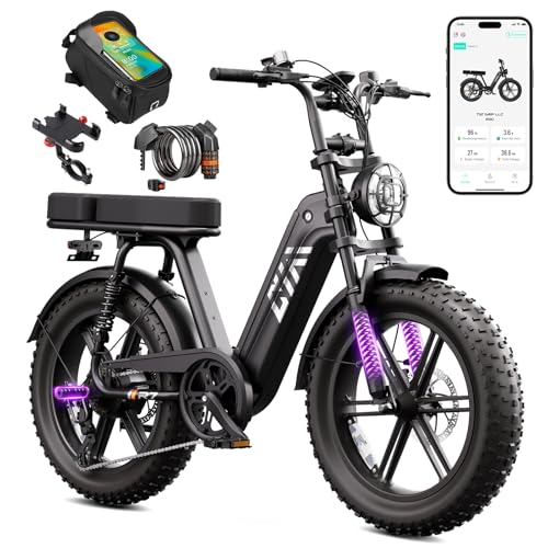 Image of TST Electric Bike for Adults, 1500W Peak Motor 60 Miles Fat Tire Ebike with 48V 15 /30Ah Removable Battery 20 inch Fat Tire E Bike, Full Suspension and 7-Speed,Off-Road Electric Bicycle for City Commuting