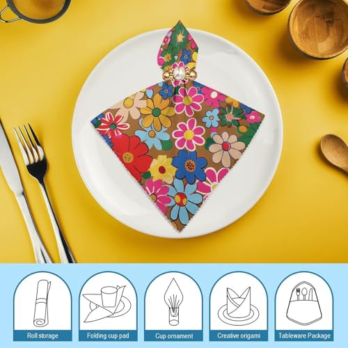 Servilletas de Tela estilo Floral 47.5x47.5 cm Pack 4 miniatura 7