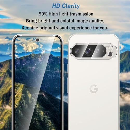 Image of SHILD -(Pack 2 Tempered Glass Screen Protector For Pixel 9 Pro Xl Cellphone| Hd Perfect -Fits Design Google Pixel 9 Pro Xl Tempered Glass Screen Guard -Fingerprint Working /9H Hardness