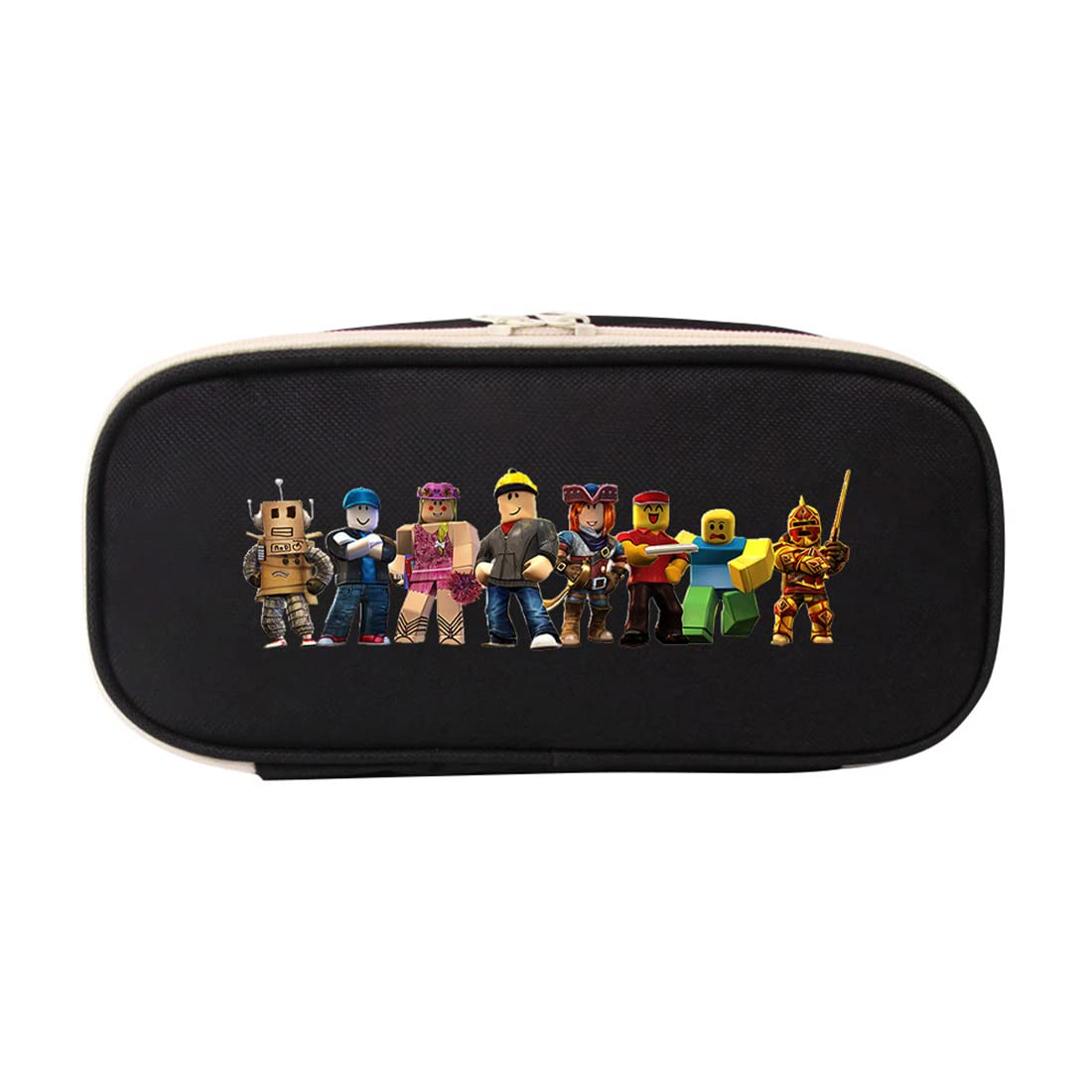 Temolie Roblox Pencil Case, School Supplies Pencil Cases Large Capacity, Roblox Merch Birthday Gifts for Boys (Black 2)
