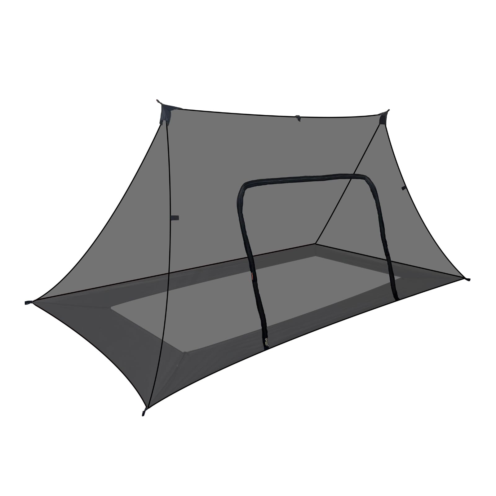 Onewind Camping Mosquito Net for Cot, Shelter Bugnet Camping Screen Room Ultralight No-See-Um Breathable Mesh Bugnet Mosquito Netting with Double Sided Zipper, Black