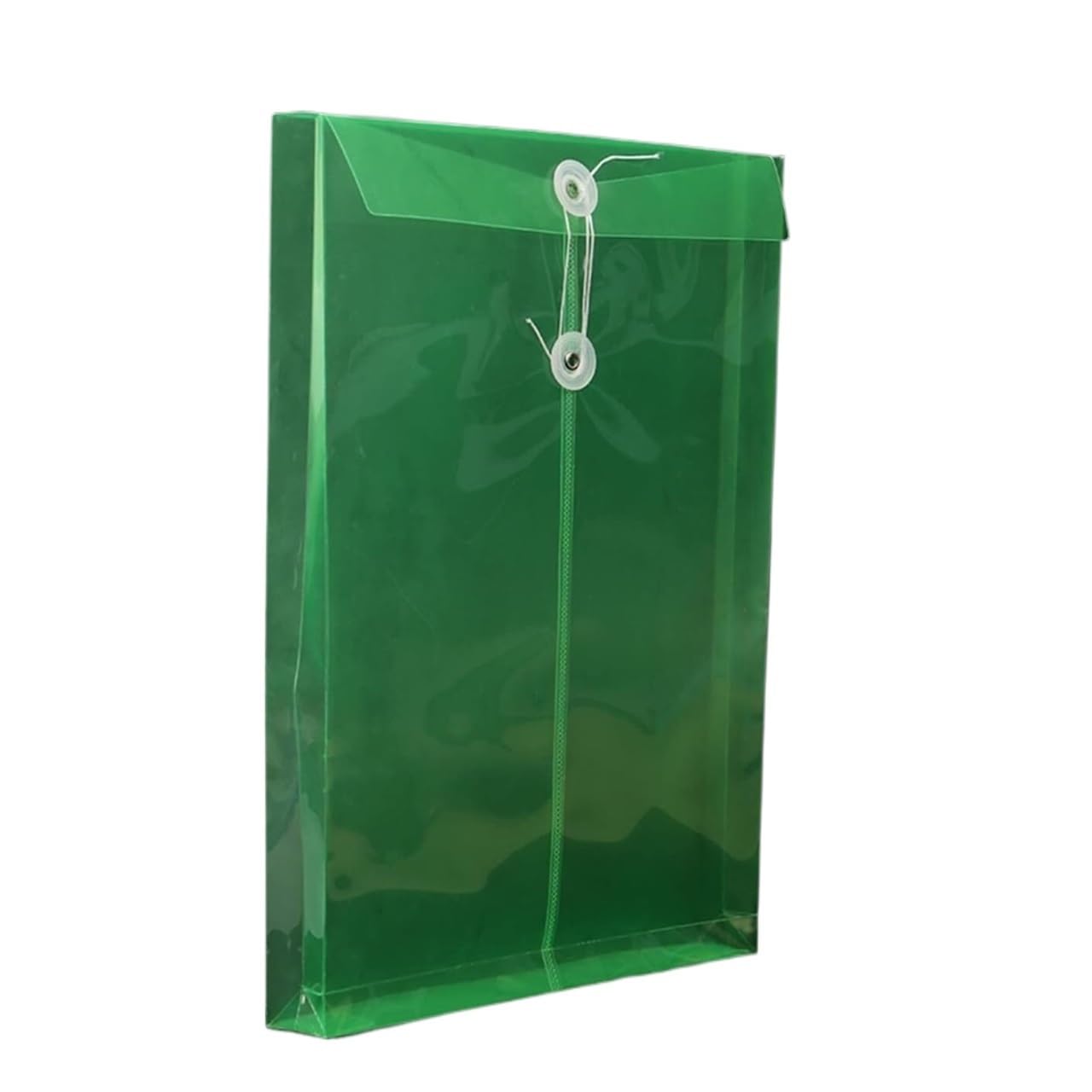 cartella di plastica, Cartella portadocumenti in plastica for ufficio A4 con chiusura a bottone trasparente multicolore 5 pezzi(Grün)