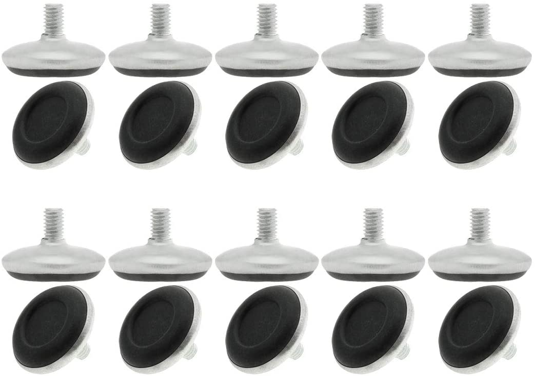M6 x 10 30mm Leveling Feet Adjustable Leveler Floor Protector Cover for Machine Furniture Table Leg 20 Pack