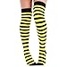 Produktbild adam & eesa 1 Paare Damen Oberschenkel Hohe Kniestrümpfe Volle Streifen über den Knie Socken Kostüm Overknees Cosplay Cheerleader Socks