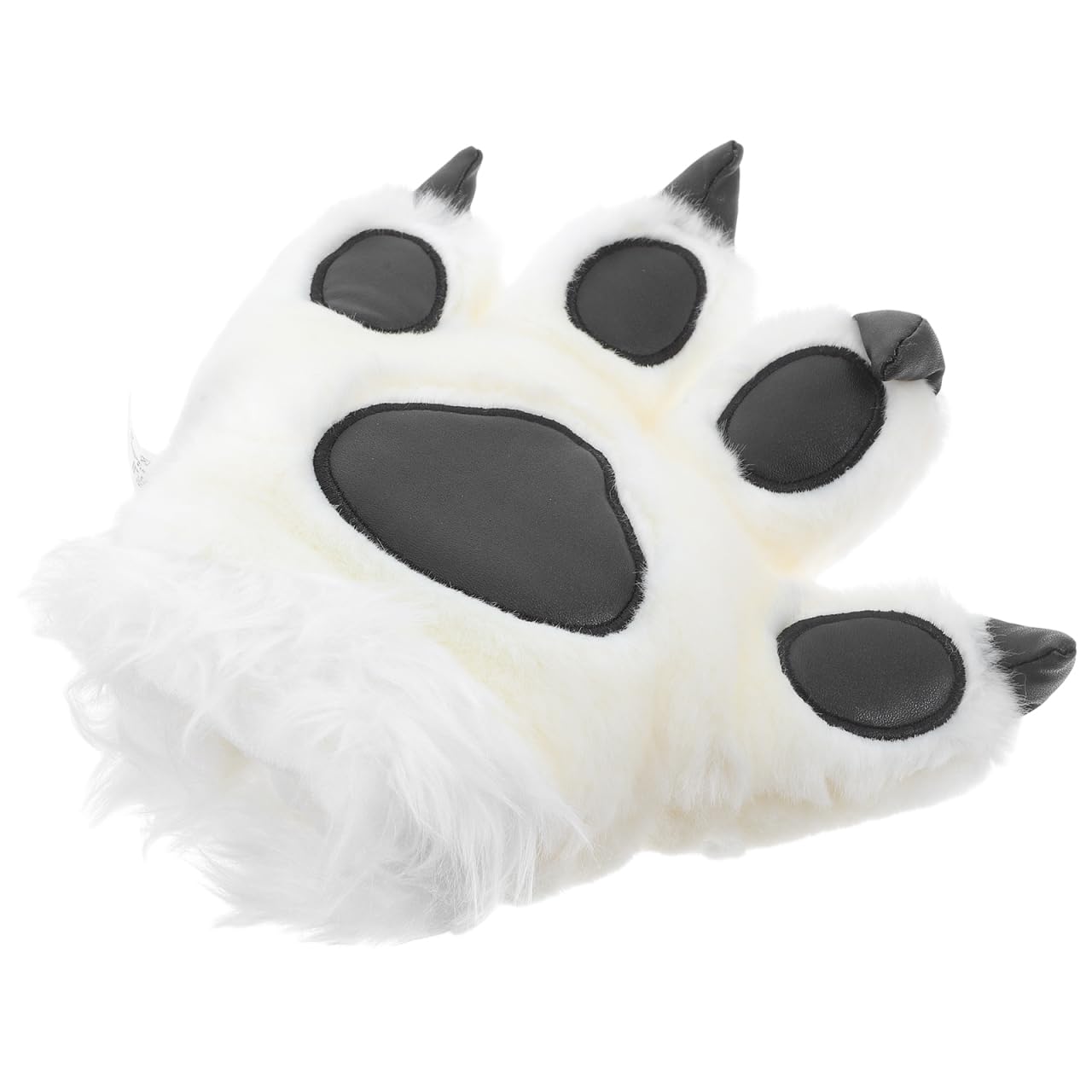 White Tiger Plush Animal Palm Gloves, Cartoon Animal Shape Mittens for Kids Cosplay, Party Accessories, Halloween Christmas Birthday Gift