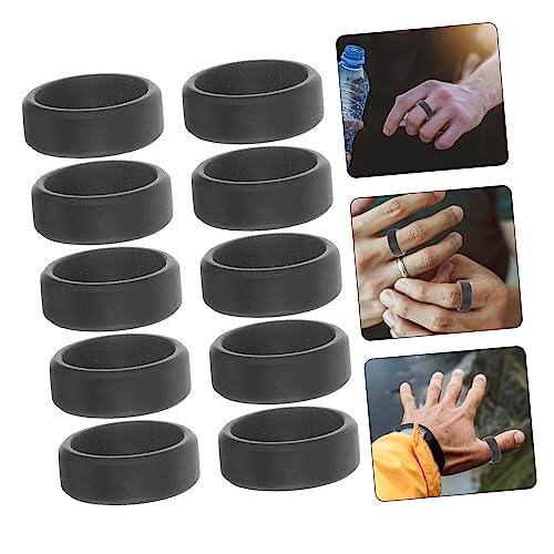 Anillos de silicona para hombre 10 piezas cómodos deportivos miniatura 7